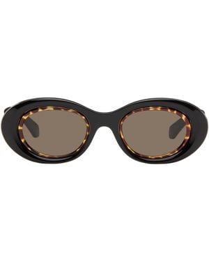 Loewe Mini Anagram Oval Sunglasses - Brown