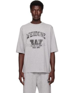 we11done Printed University T-Shirt - Black
