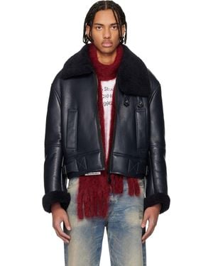 Acne Studios Lambskin Shearling Jacket - Black