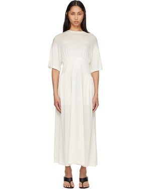 TOTEME Cotton Silk Tee Midi Dress - Black