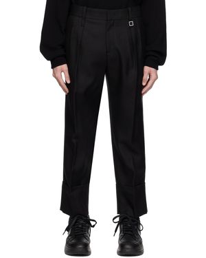 WOOYOUNGMI ブラック　Folding トラウザーズ メンズ WOOYOUNGMI パンツ | オンラインセールは最大73%オフ | Lyst