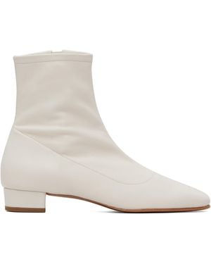 BY FAR Bottines Este Blanches En Cuir - Neutre