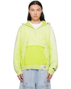 Maison Mihara Yasuhiro Sun Faded Half Zip-Up Hoodie - Yellow