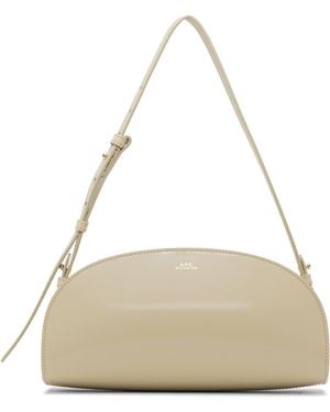 A.P.C. Off- Demi-Lune Shoulder Bag - Natural