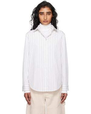 MM by Max Mara ホワイト＆ネイビー Effige シャツ