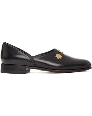 Bode Black Leather House Loafers