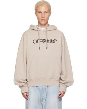 Off-White c/o Virgil Abloh Big Bookish Regular Hoodie - Natural