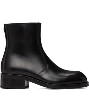 Lemaire Zipped Ankle Boots - Black