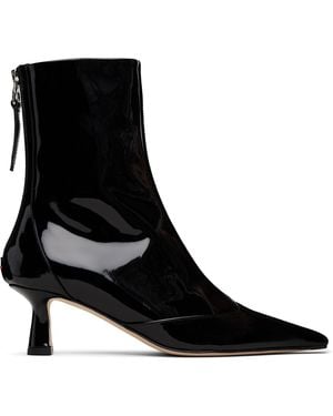 Aeyde Sila Patent Leather Boots - Black