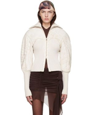 KNWLS Off-white Leather Jacket - Natural