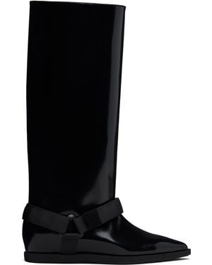 Sacai Belted Tall Boots - Black
