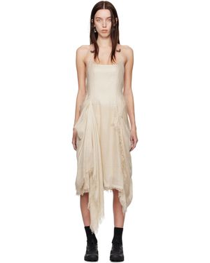 Hyein Seo Fringed Crescent Midi Dress - Black