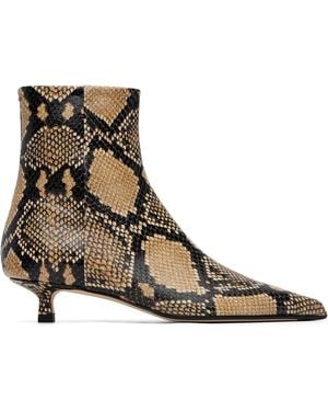 Aeyde Sofie Leather Ankle Boots - Brown