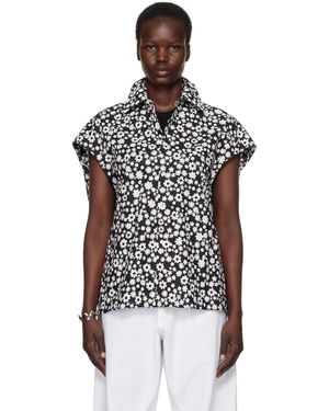 Marni ブラック＆ホワイト Pop Fields Sleeveless Cocoon シャツ