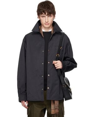 Valentino Nylon Vgold Overshirt - Black