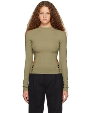 Dion Lee グリーン Snake Diamond セーター - マルチカラー