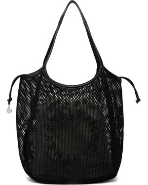 Stella McCartney Cabas Noir En Filet À Logo