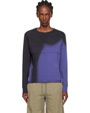 Eckhaus Latta Lapped Long Sleeve T-Shirt - Blue