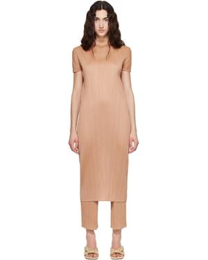 Pleats Please Issey Miyake Pleats Please Dresses - Natural