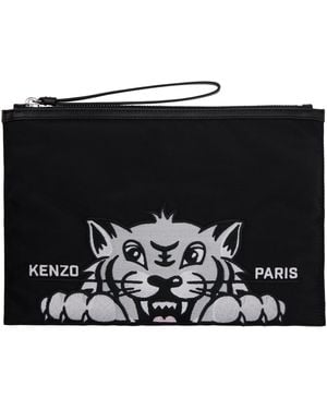 KENZO Paris Varsity' Large Pouch - Black