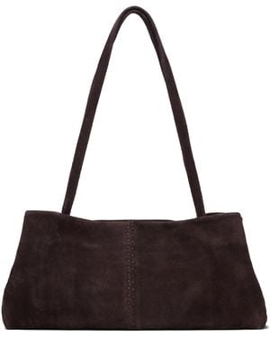 St. Agni Suede Origami Bag - Black