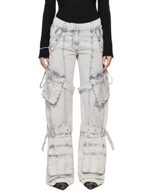 Acne Studios グレー ツイル カーゴパンツ - ブラック
