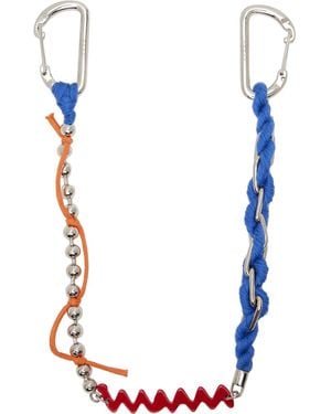 Marni Enamel Symbol Double Hook Charm Wallet Chain - Blue
