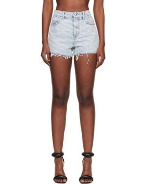 Alexander Wang Denim Bite Logo Shorts - Black
