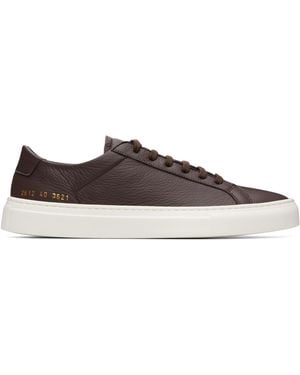 Common Projects Achilles Grained Leather Trainers - Brown
