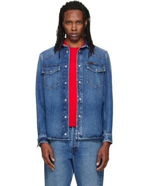 Moncler Faded Denim Overshirt - Blue