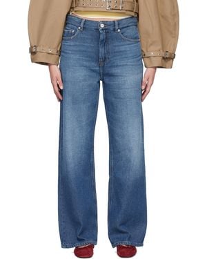 Ganni ブルー Izey バギー ヘビー デニム ジーンズ