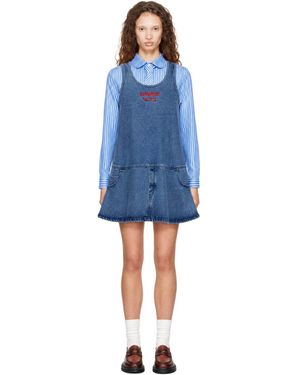 Charles Jeffrey Robe Courte De Style Gilet Bleue En Denim