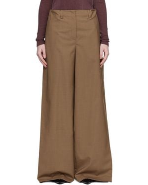Mugler Super Fine Mela Pants - Brown