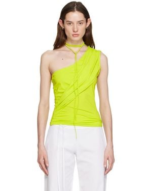 Saks Potts Green Phoebe Tank Top - Yellow