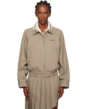 we11done Checked Jacket - Natural