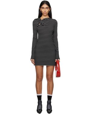 MSGM Striped Minidress - Black