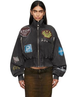 Mowalola Crash Bomber Jacket - Black