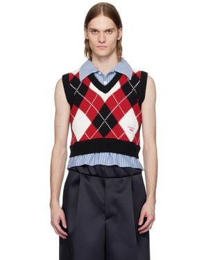 Charles Jeffrey マルチカラー Smart クロップド ベスト - ブラック