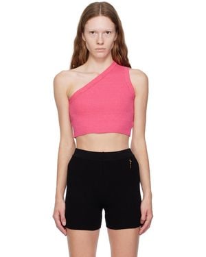 Jacquemus La Maille Ascu One-Shoulder Top - Pink