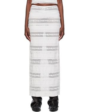 Sinead Gorey Semi-Sheer Maxi Skirt - White