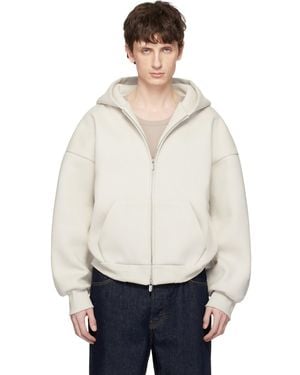 Seventh Off- V2 Zipped Hoodie - White