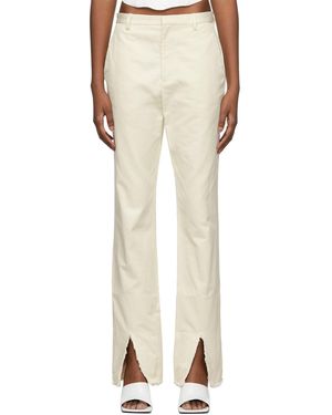 Dion Lee Off- Split Frayed Trousers - Natural
