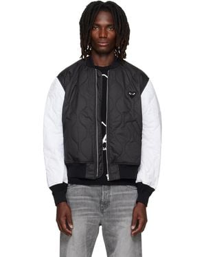 COMME DES GARÇONS PLAY Heart Emblem Bomber Jacket - Black