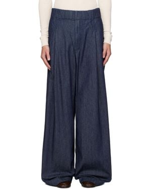 Dries Van Noten ネイビー ドローストリング ジーンズ - ブルー