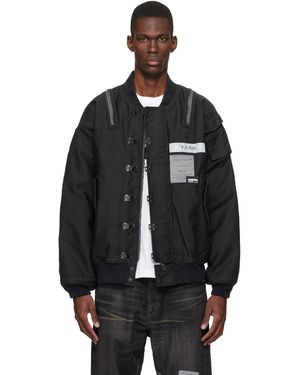 Yohji Yamamoto Neighborhood Edition Mod A-1 Deck Bomber Jacket - Black