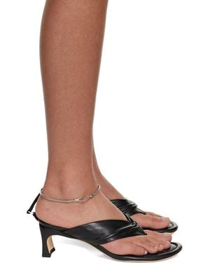 BY FAR Dasha Nappa Leather Heeled Sandals - Brown