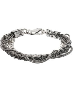 Emanuele Bicocchi Chain & Braided Bracelet - Metallic