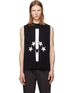 JKEEFER Flag Cut Sleeve Tank Top - Black