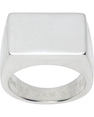 Dries Van Noten Signet Ring - Metallic
