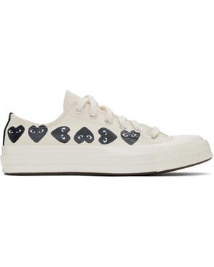 COMME DES GARÇONS PLAY Off- Converse Edition Chuck 70 Multi Heart Low Top Trainers - Black